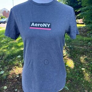 Aeropostale Curved Hem Tee in Gray